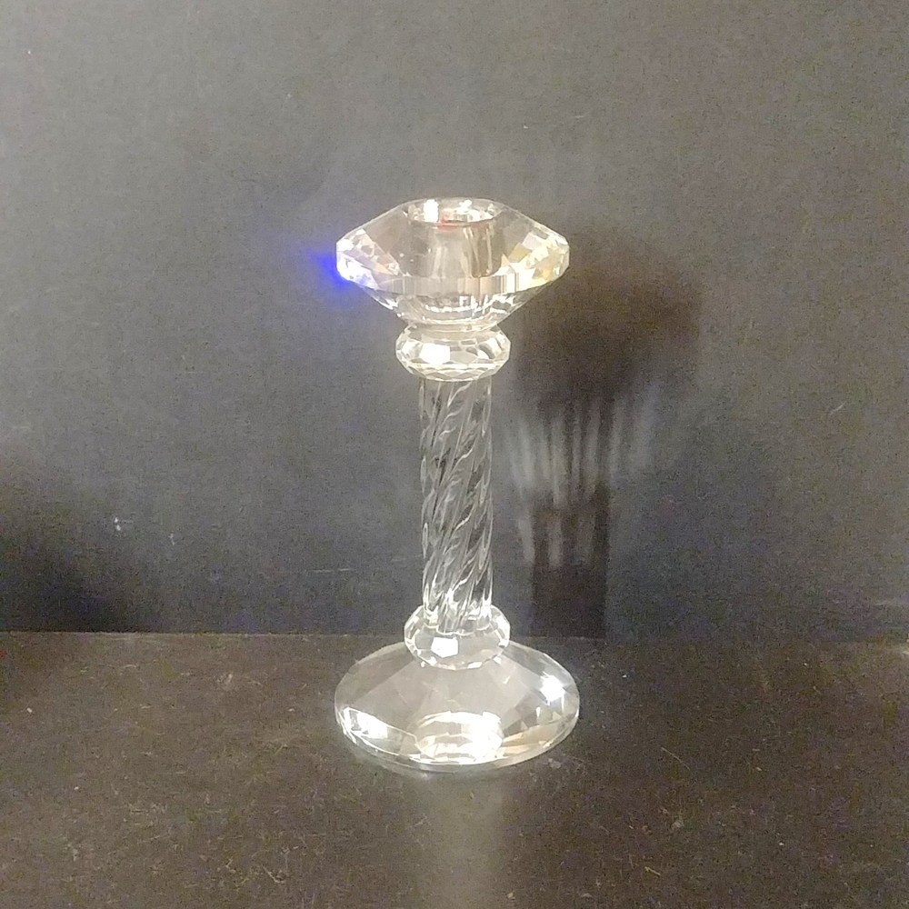 SD Simon Designs Crystal Candlestick 6"
